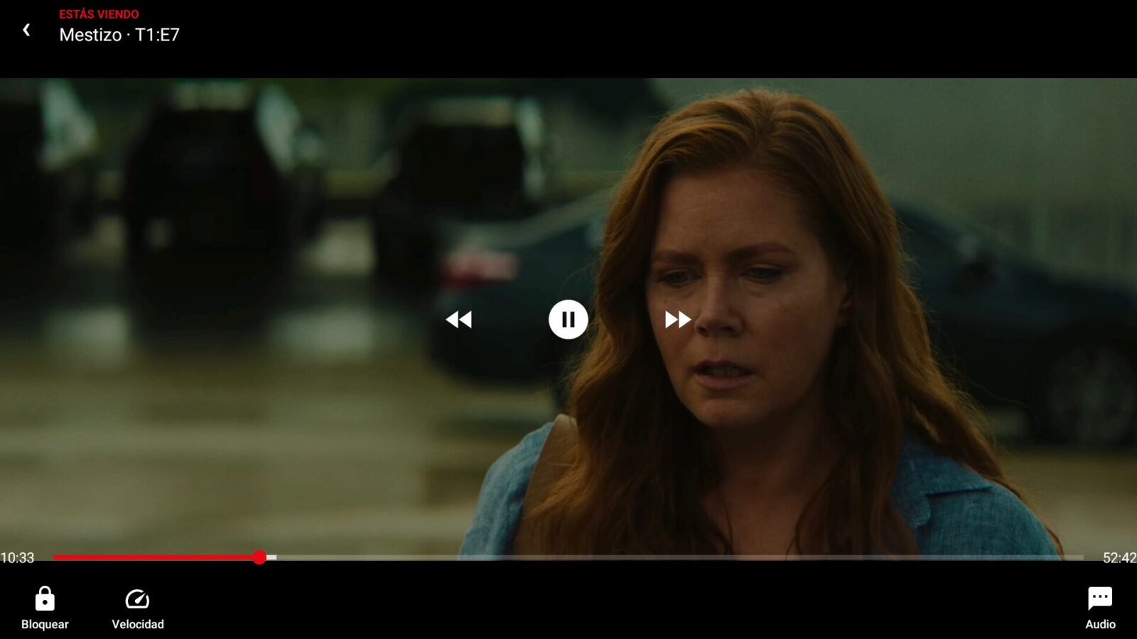 Una serie reproduciéndose en el televisor